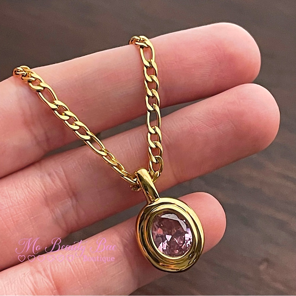 Pink Pendant Necklace